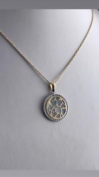 Cadena y colgante corazones de Nacar